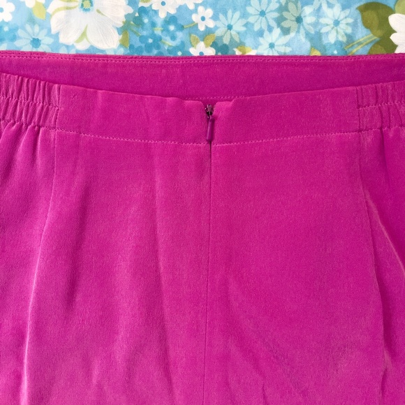 90s Magenta Silk Crepe Satin Mini Skirt - Picture 11 of 11